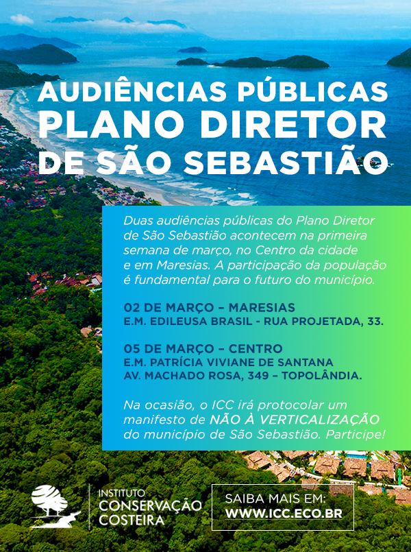 Participe das Audiências Públicas do Plano Diretor de São Sebastião