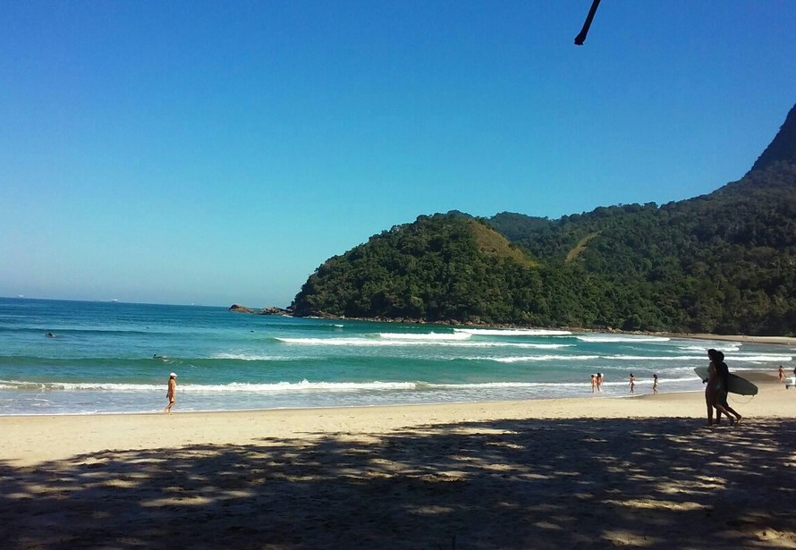 Praia de Guaecá em São Sebastião (foto: Igor Fogaça / G1)