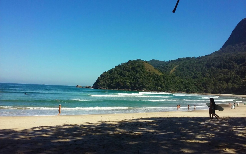 Praia de Guaecá em São Sebastião (foto: Igor Fogaça / G1)