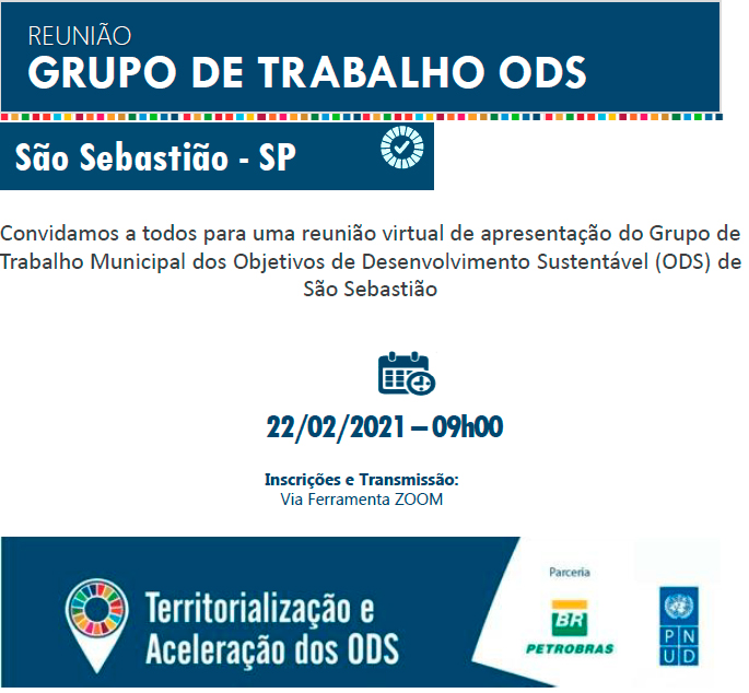 Evento online avalia indicadores de ODS de São Sebastião