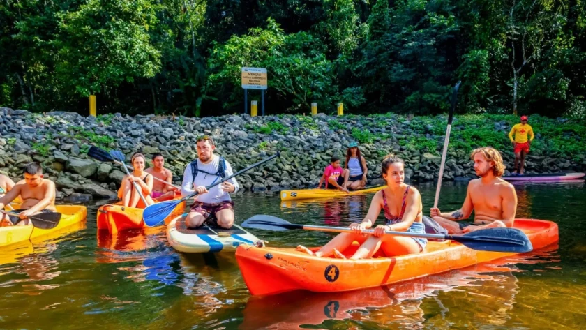 Eco remada - remada ambiental no rio sahy - ICC