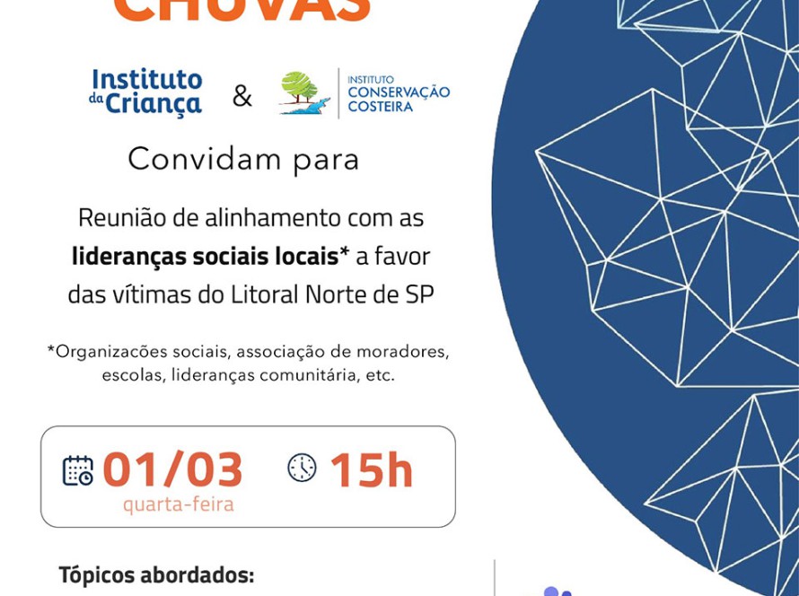 SOS Chuvas Litoral Norte - Mobilização entre Instituto da Criança e ICC