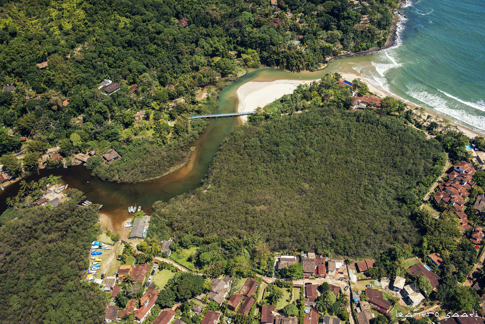 Imagem aérea Rio Sahy - APA Baleia Sahy - Instituto Conservação Costeira - ICC